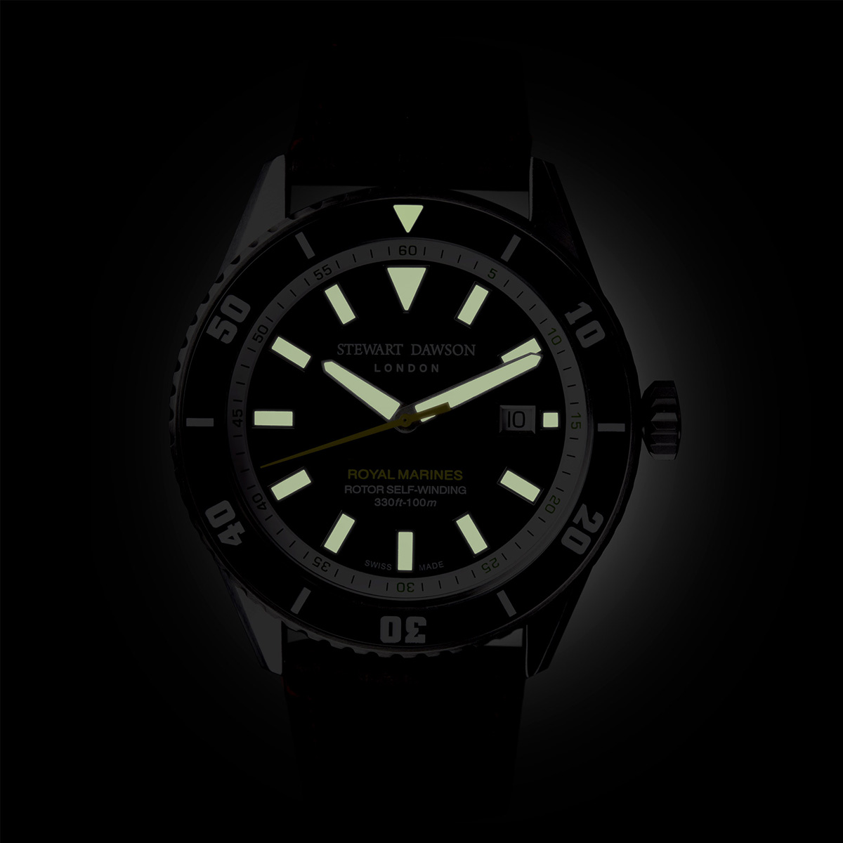 Stewart Dawson London Royal Marines SuperLuminova Display Dial